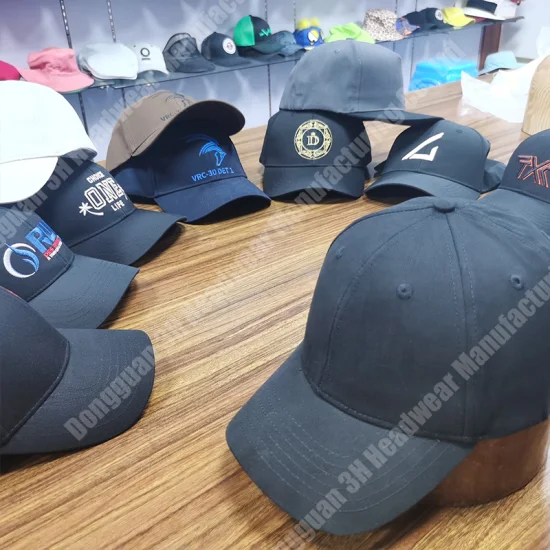 Sombreros cabidos llanos de alta calidad de los casquillos de la flexión en blanco de encargo de los sombreros de béisbol de la moda 3hcap