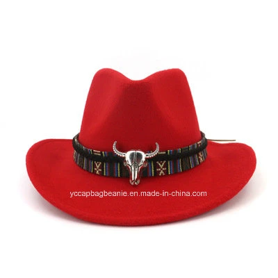 Sombrero Fedora De Vaquero De Cuero De Moda