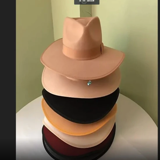 Sombrero Fedora de lana cálida de ala ancha vintage para mujer Sombrero Panamá con cinturón